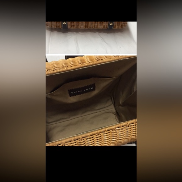 TRINA TURK WICKER BASKET BAG FIRM PRICE - Picture 4 of 11